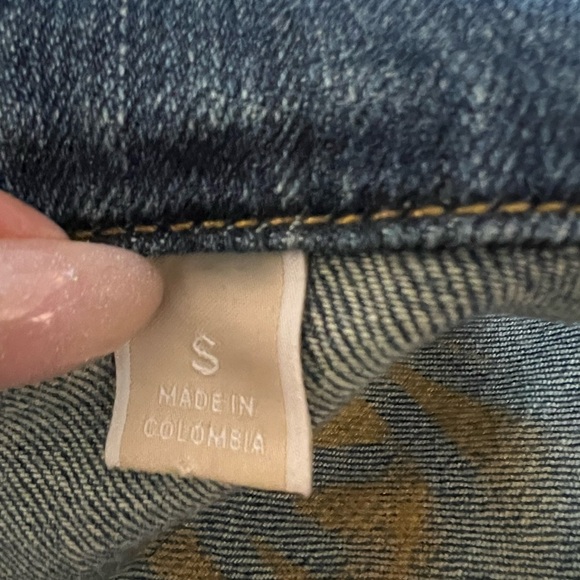 Michael Kors Dark Blue Jean Denim Jacket with Gold Accents Size S EUC - Picture 6 of 10